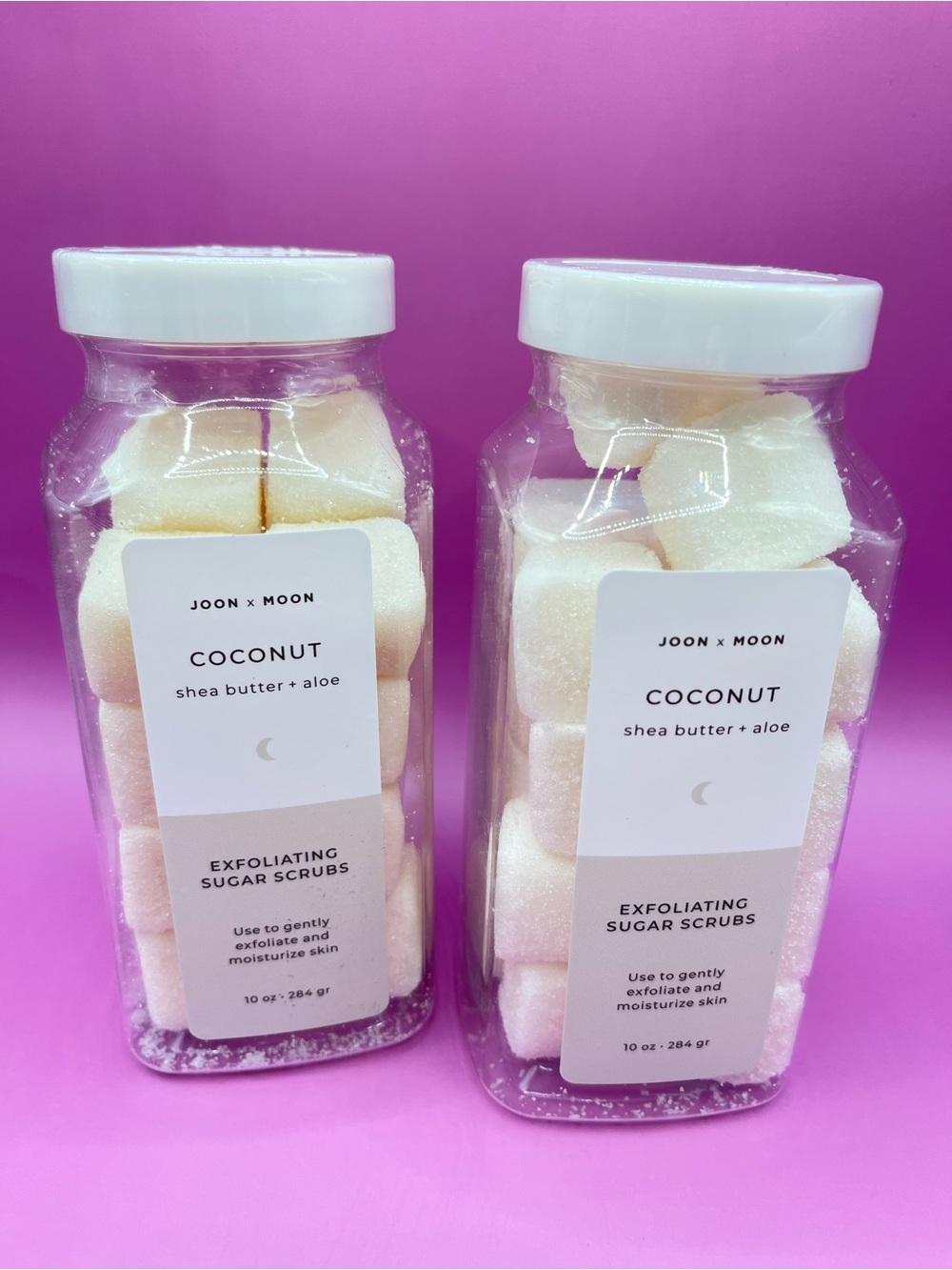Joon x Moon Coconut Shea Butter Aloe Exfoliating Sugar Scrubs Cubes-10 oz